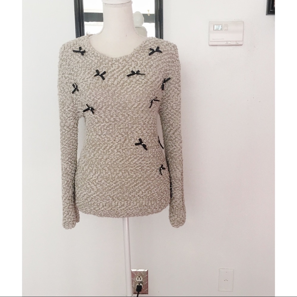 LC Lauren Conrad Tan Beige Long Sleeve Sweater Size Medium